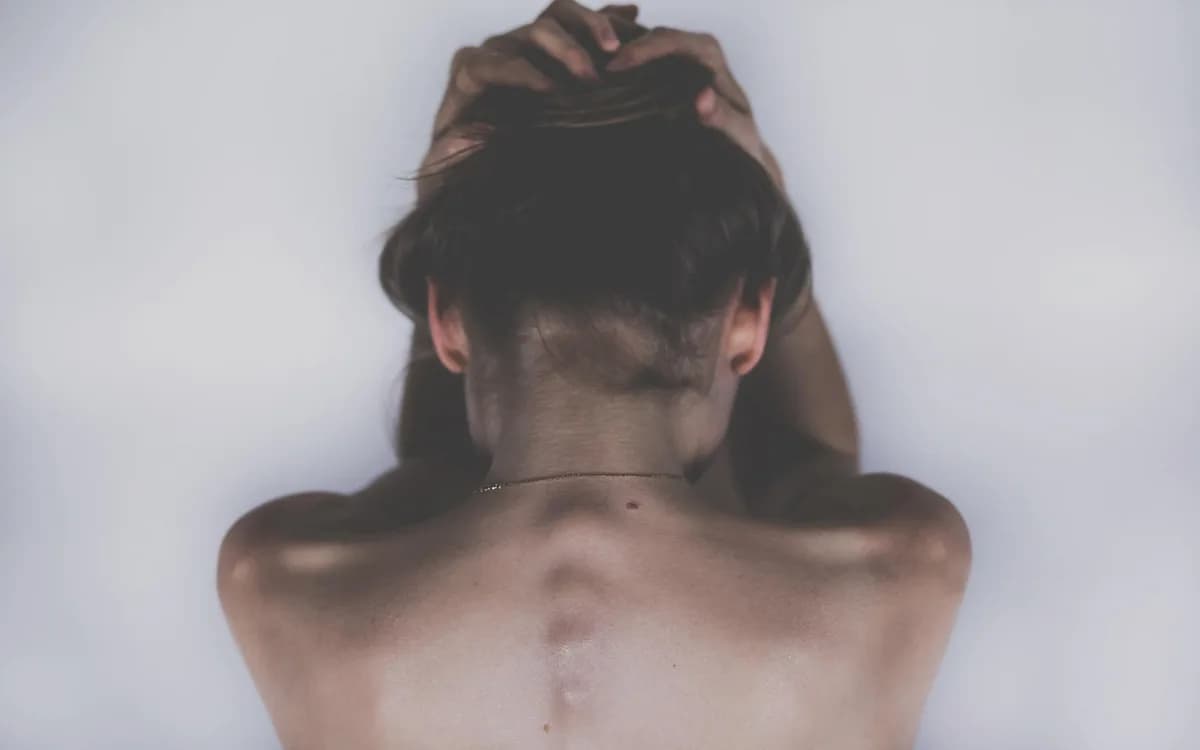 woman, sad, depression, skin, headache, aching