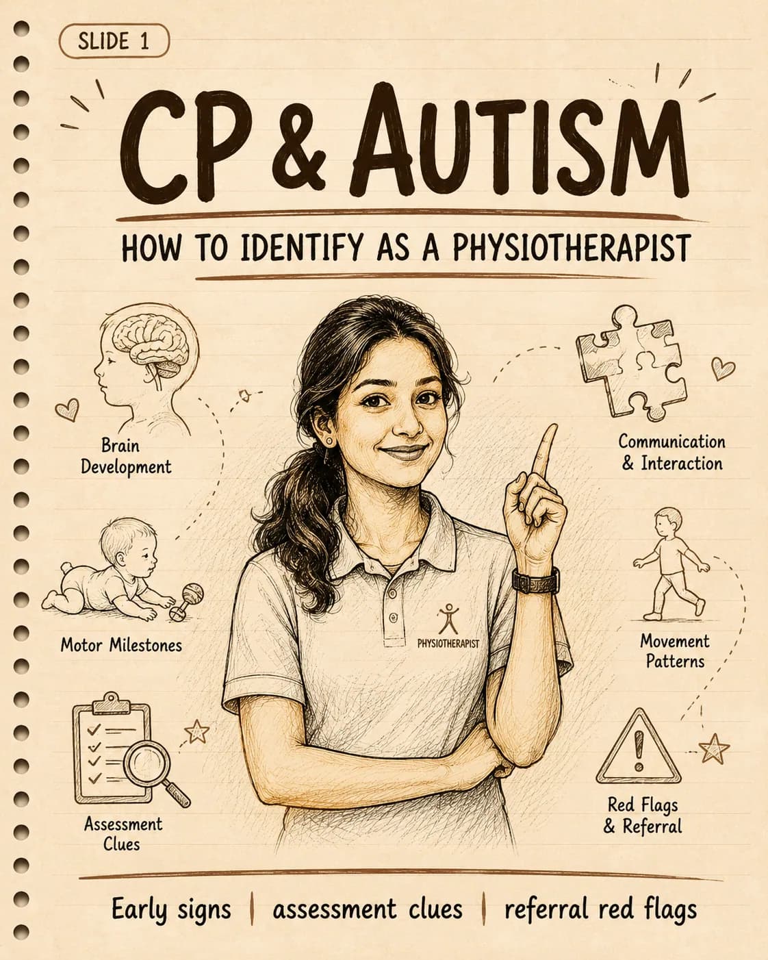 Differentiation of CP vs autism as physiotherapist 
