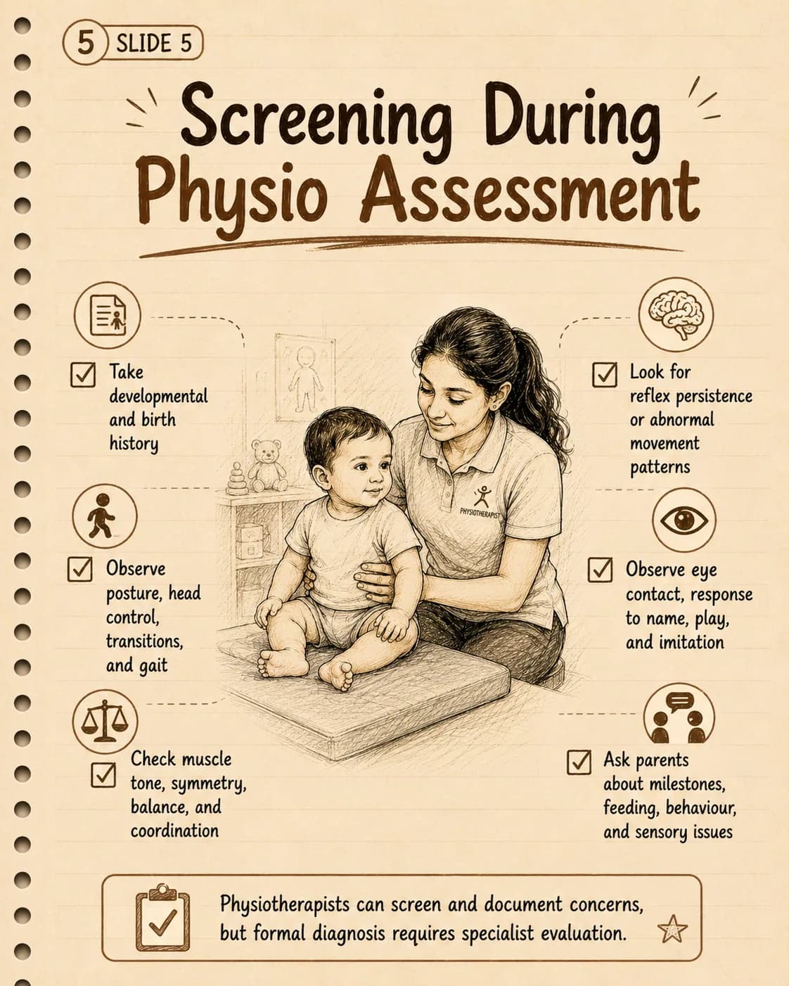 Differentiation of CP vs autism as physiotherapist 
